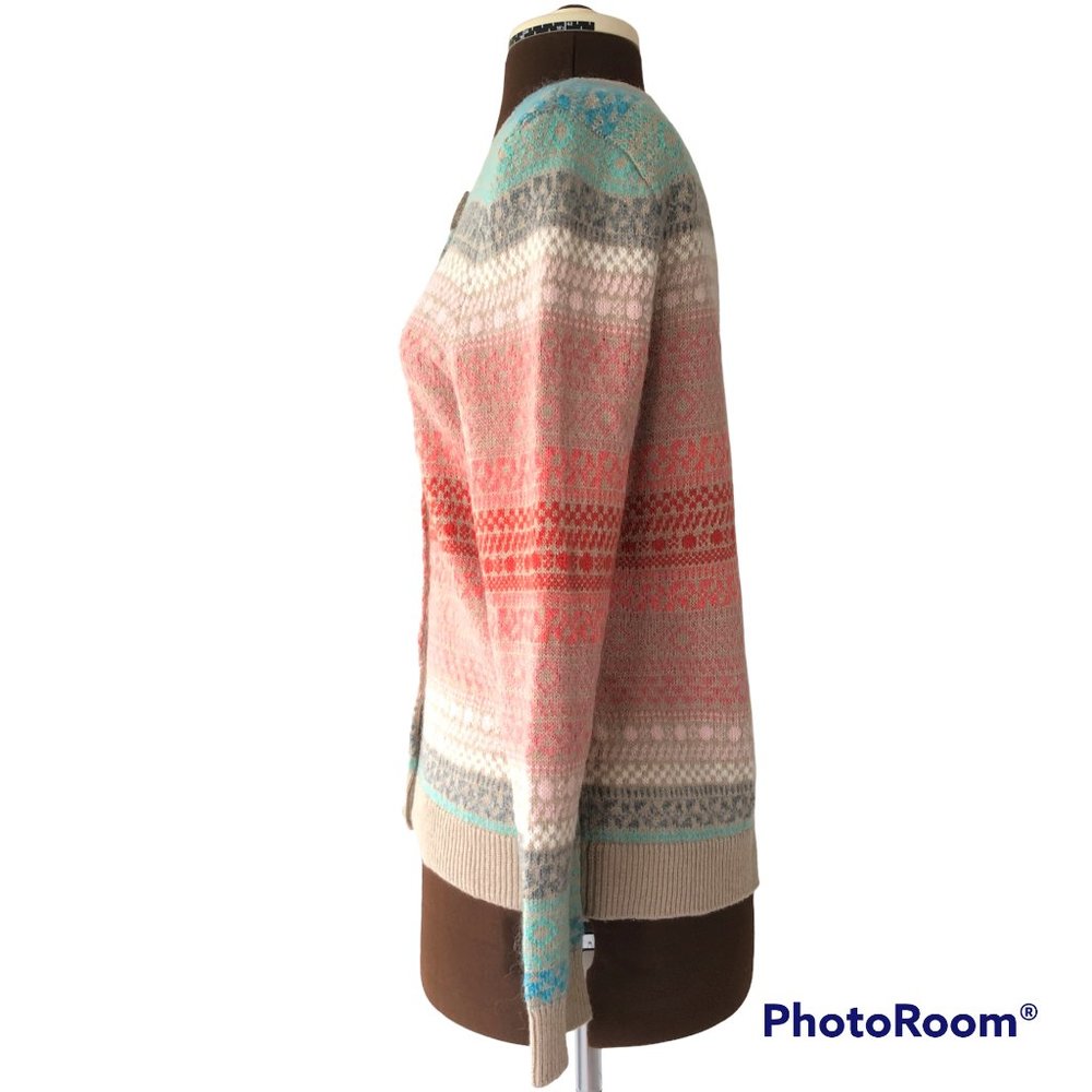 Fair Isle Inspired Knit Cardigan - Picture 2 of 5